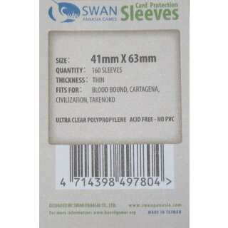 Swan Panasia Kartenhüllen 41mm x 63mm dünn (160)