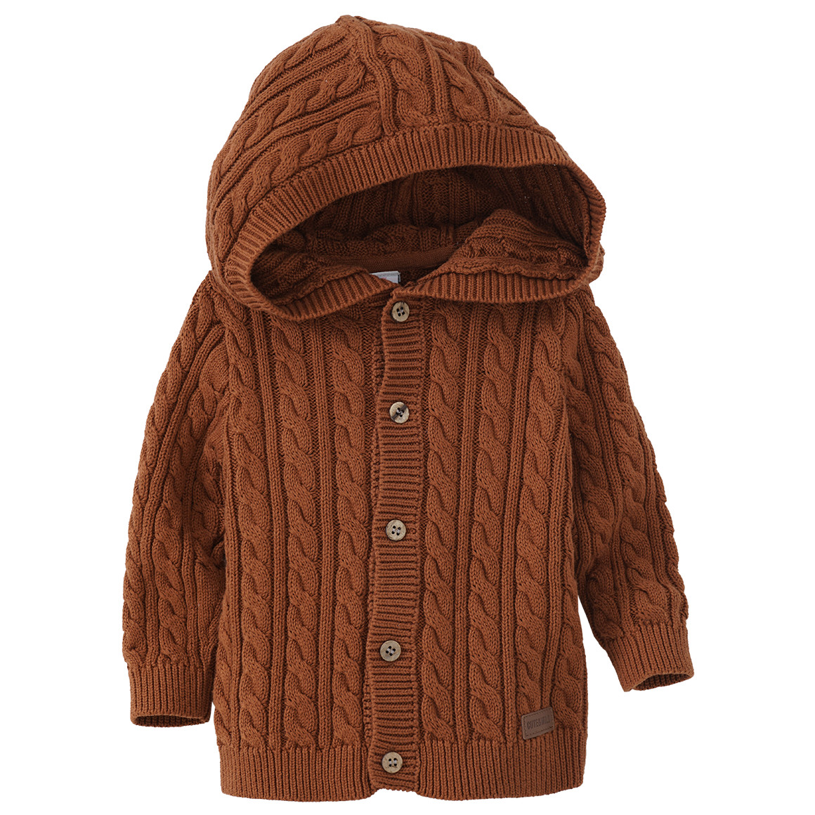 Baby Strickjacke mit Zopfmuster