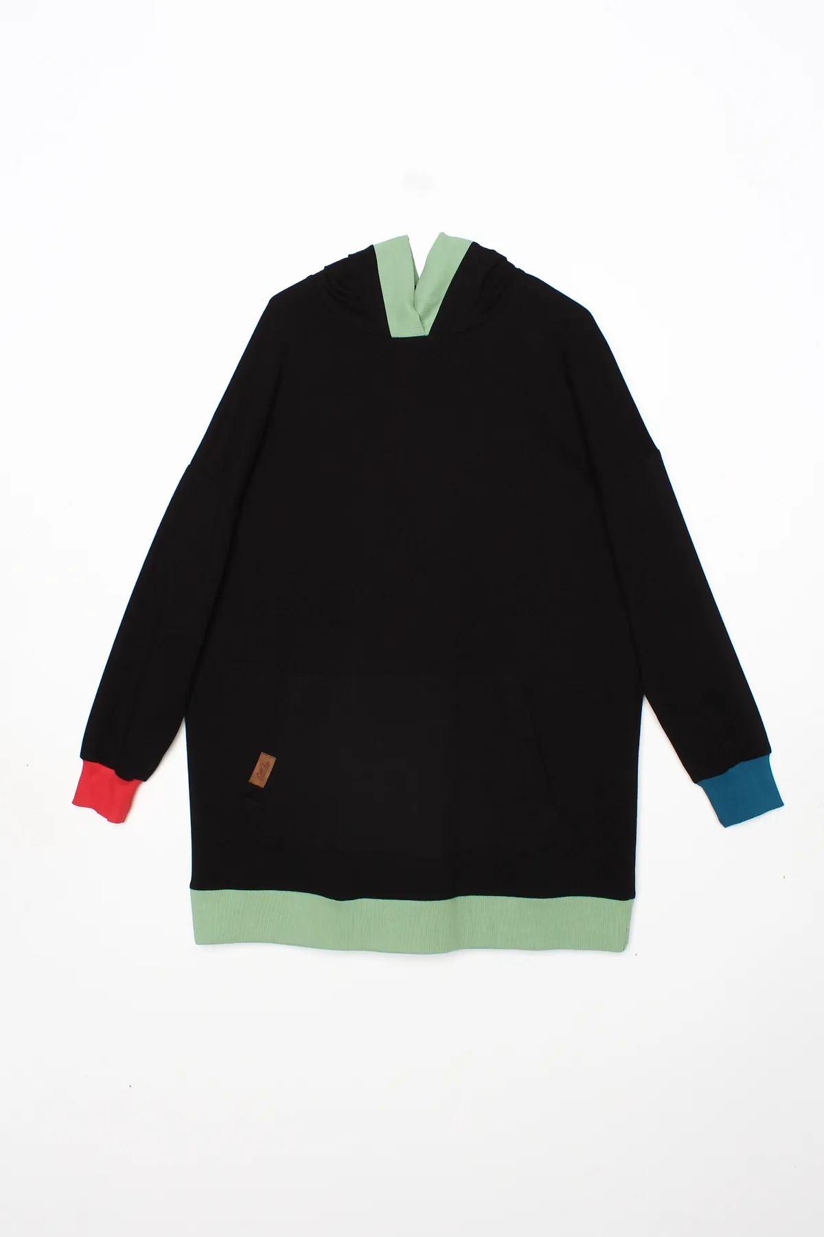 ALLDAY  Schwarzer, bunter Camisole-Trainingsanzug mit Kapuze
