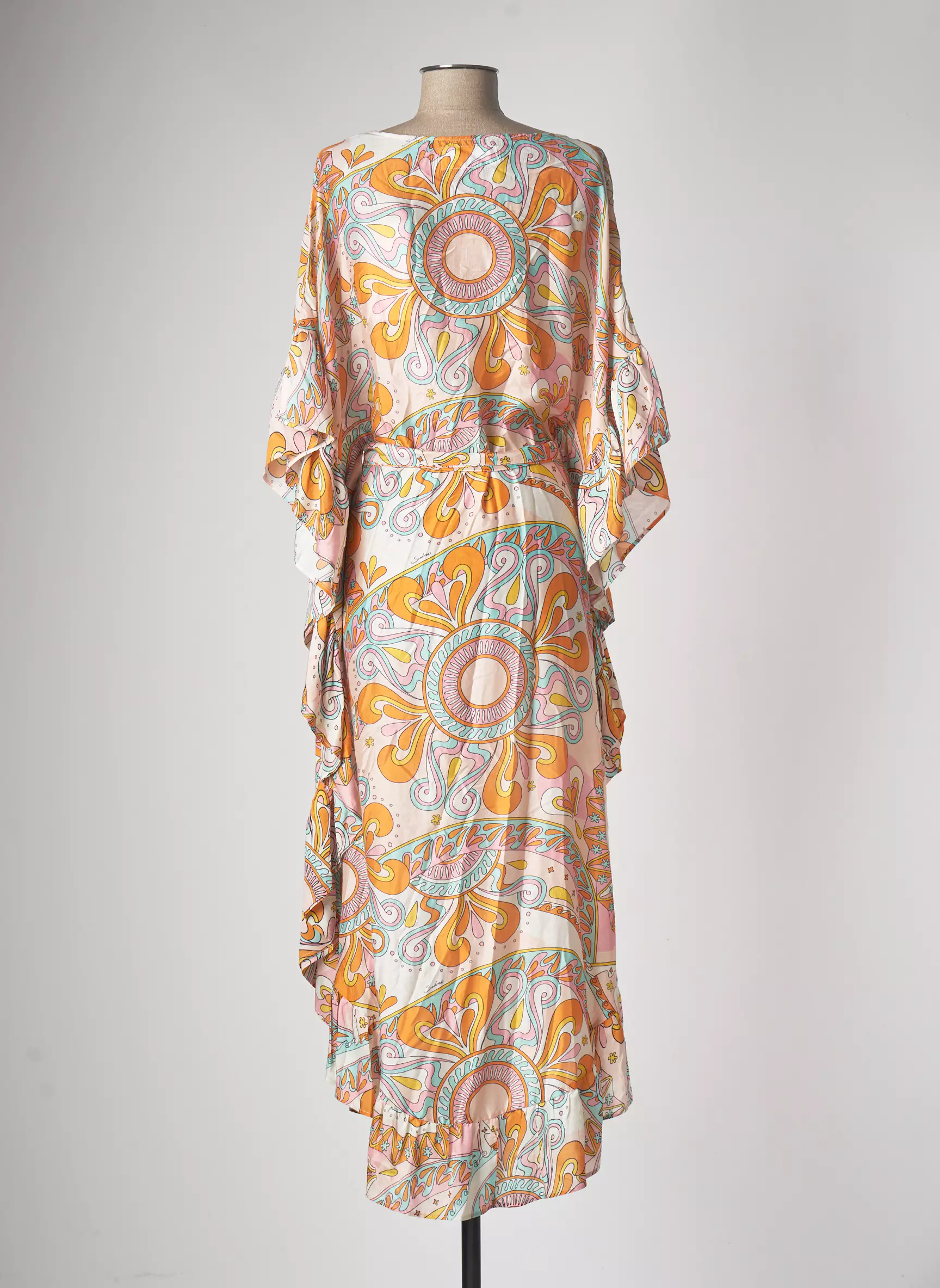 Sundress Robes Longues Femme couleur orange
