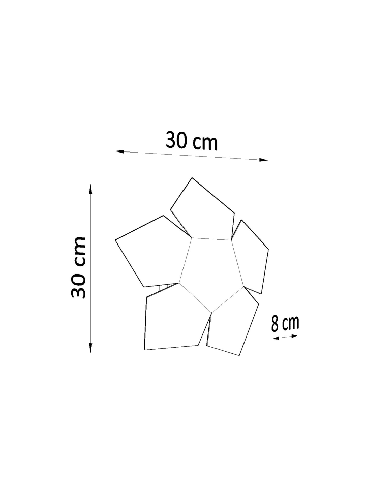 Nice Lamps Wandleuchte IZAR in Schwarz H 8 cm günstig kaufen onesize