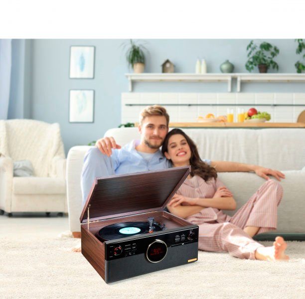 Technaxx DAB+ Bluetooth LP-Player TX-137 Multifunktionsspieler (Riemenantrieb, Bluetooth)