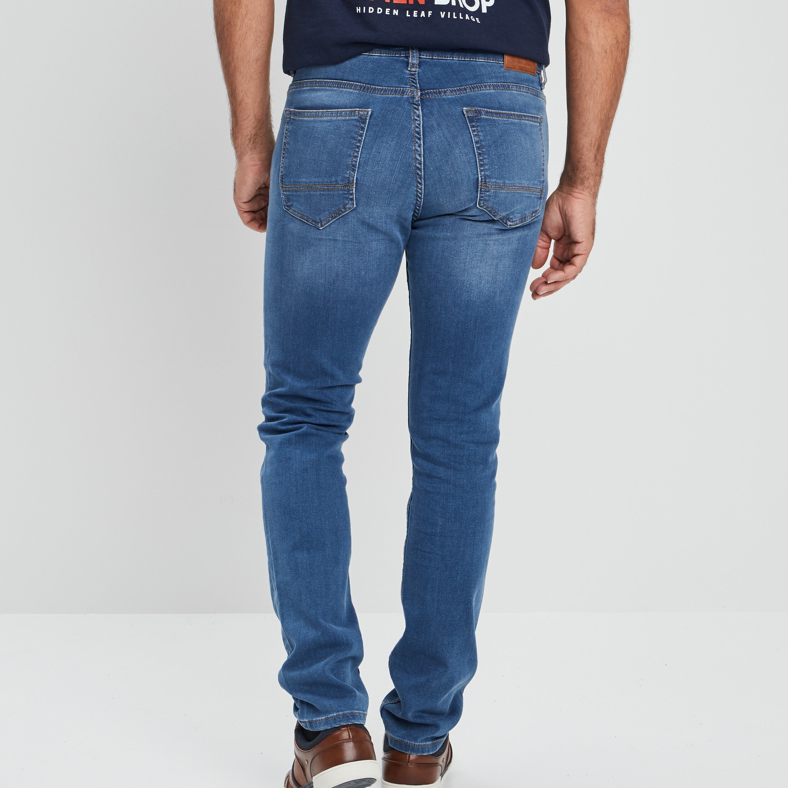 Jeans coupe slim denim double stone homme | La Halle