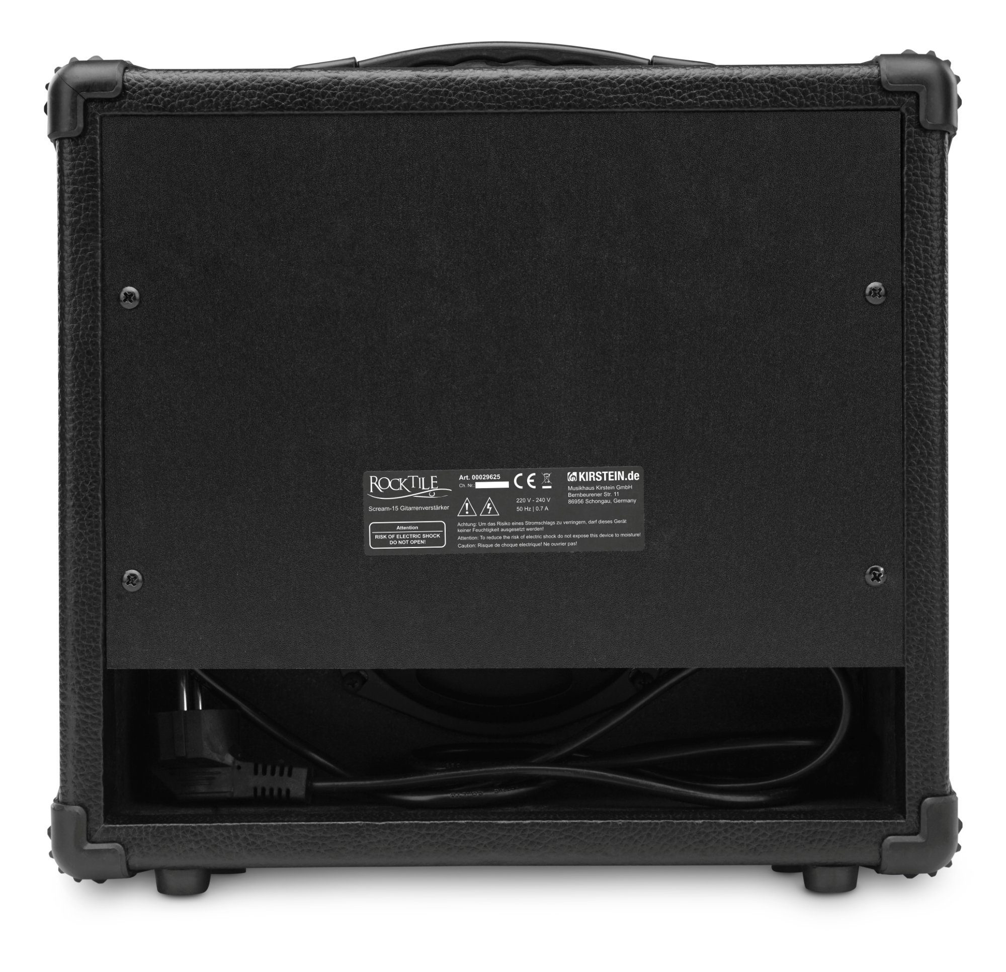 Rocktile Scream-15 Gitarrenverstärker Verstärker (Anzahl Kanäle: 2 (Clean und Overdrive), 15 W, Mini Combo Amp - 3-Band Equalizer)