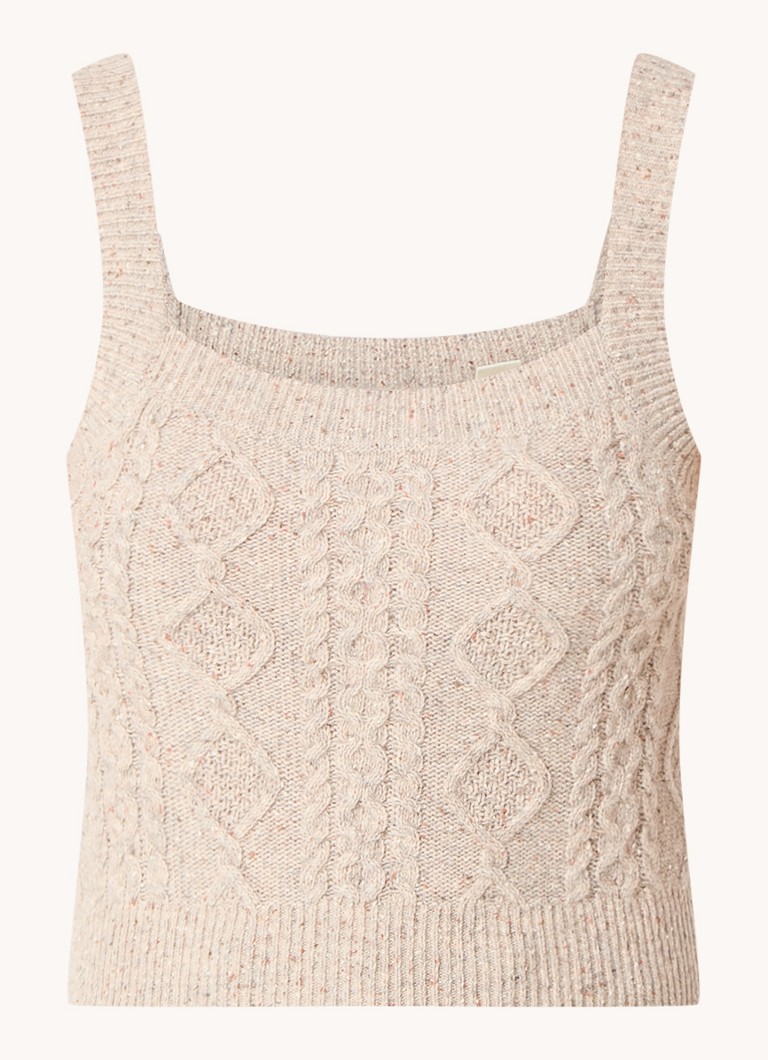 Levi's Primrose Heathered Wool Blend Cable Knit Tank Top