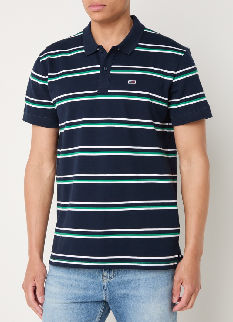 Tommy Hilfiger Essential polo majica regular fit s prugastim printom i logotipom