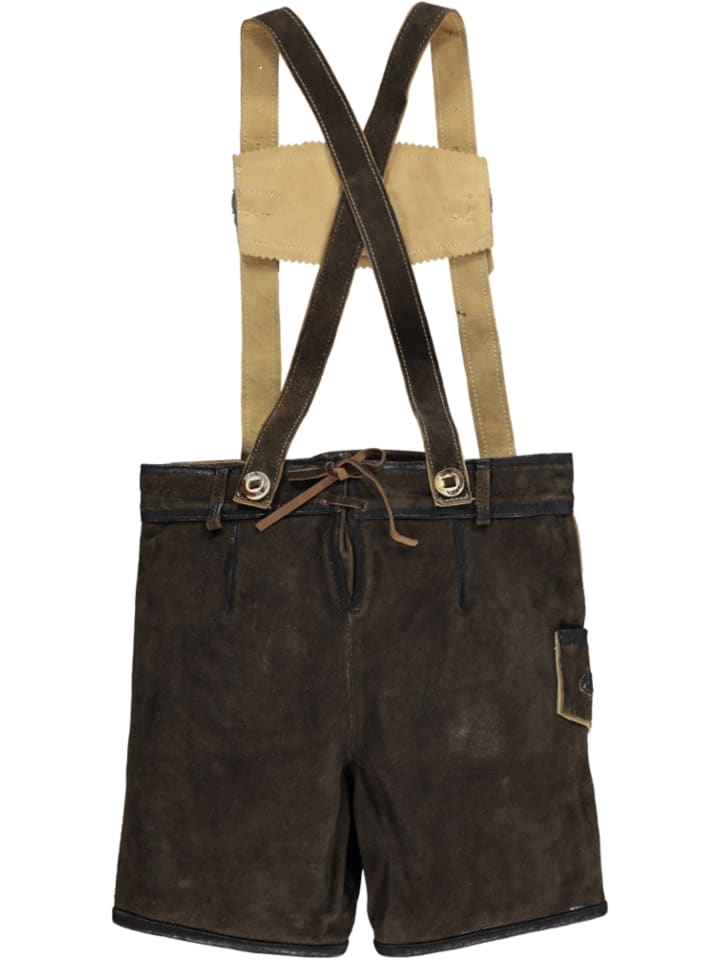 Isartrachten Lederhose in Braun günstig kaufen