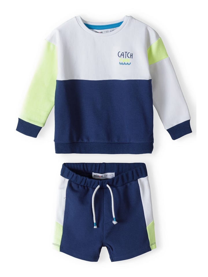 Minoti 2tlg. Outfit: Bluse & Shorts catch 7 in dunkelblau günstig kaufen