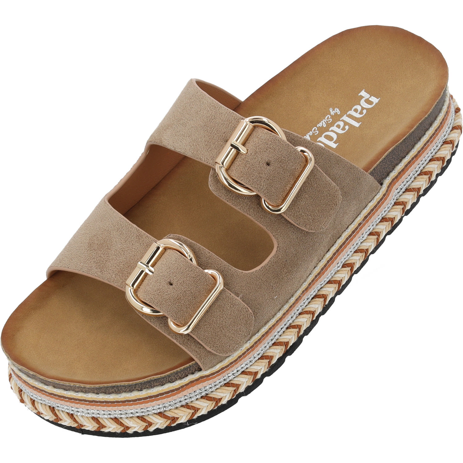 Palado Veast by Sila Sahin, Plateau-Pantoletten, Damen, Beige