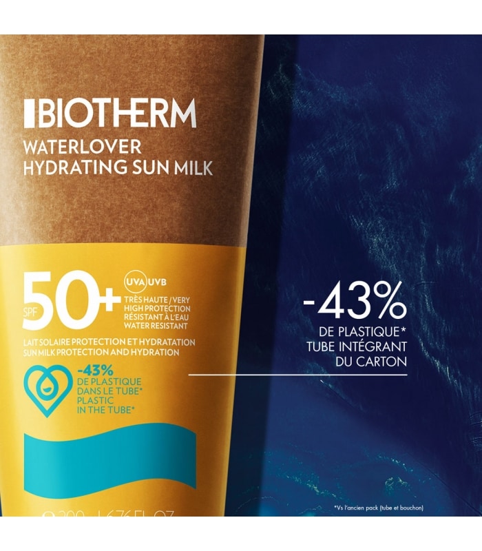 BIOTHERM-WATERLOVER LAIT SOLAIRE HYDRATANT SPF50+-Lait solaire hydratant pour le visage & corps