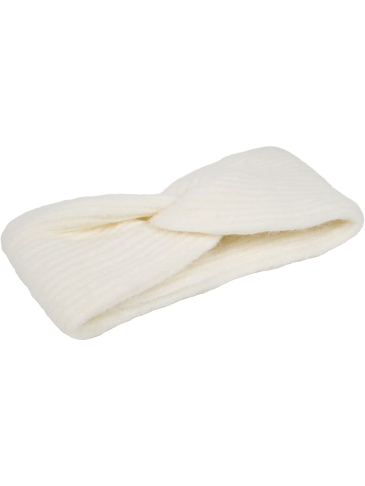 styleBREAKER Strick Stirnband mit Perlrippen Muster und Knoten in Creme günstig kaufen onesize