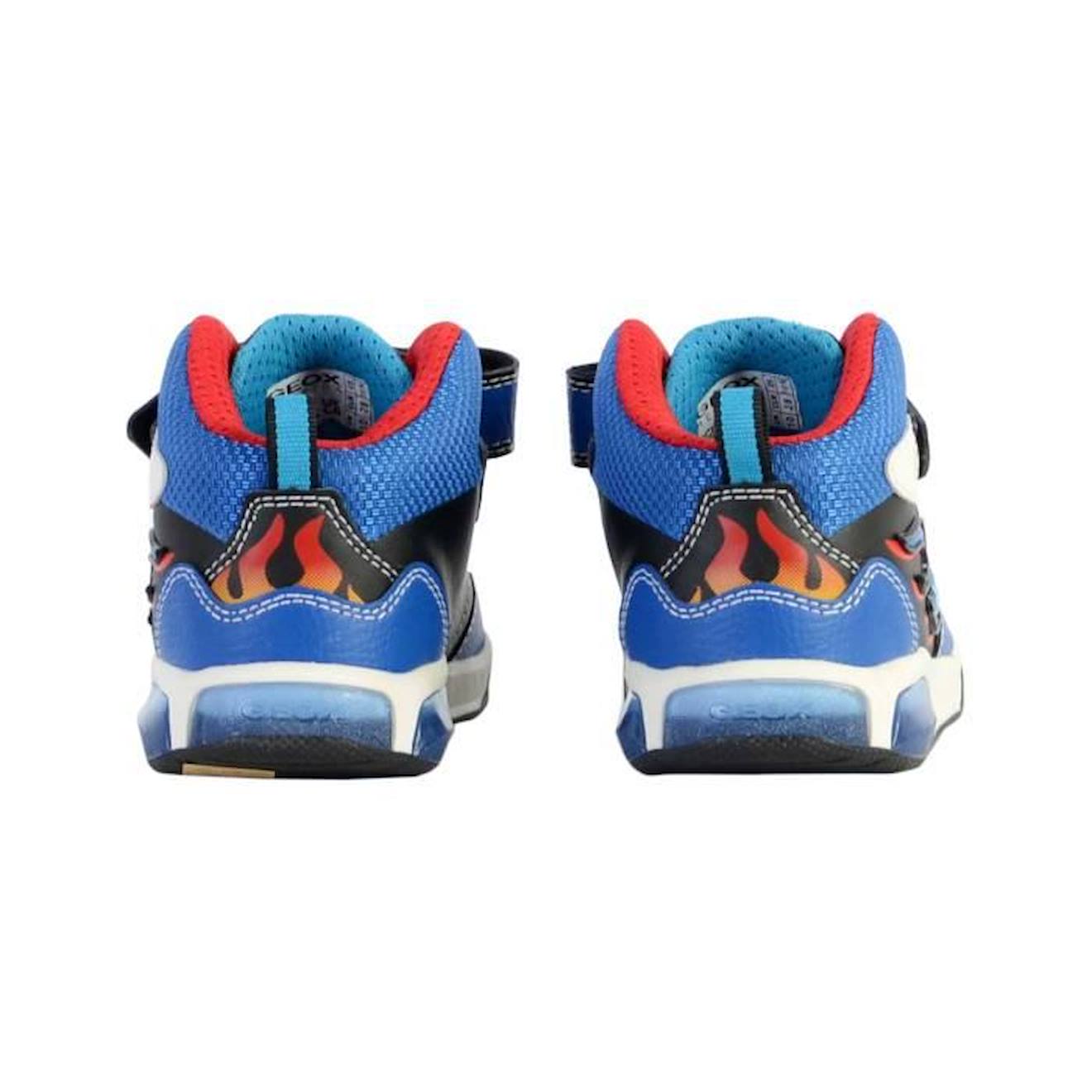 Basket Montante Cuir Geox J Inek bleu
