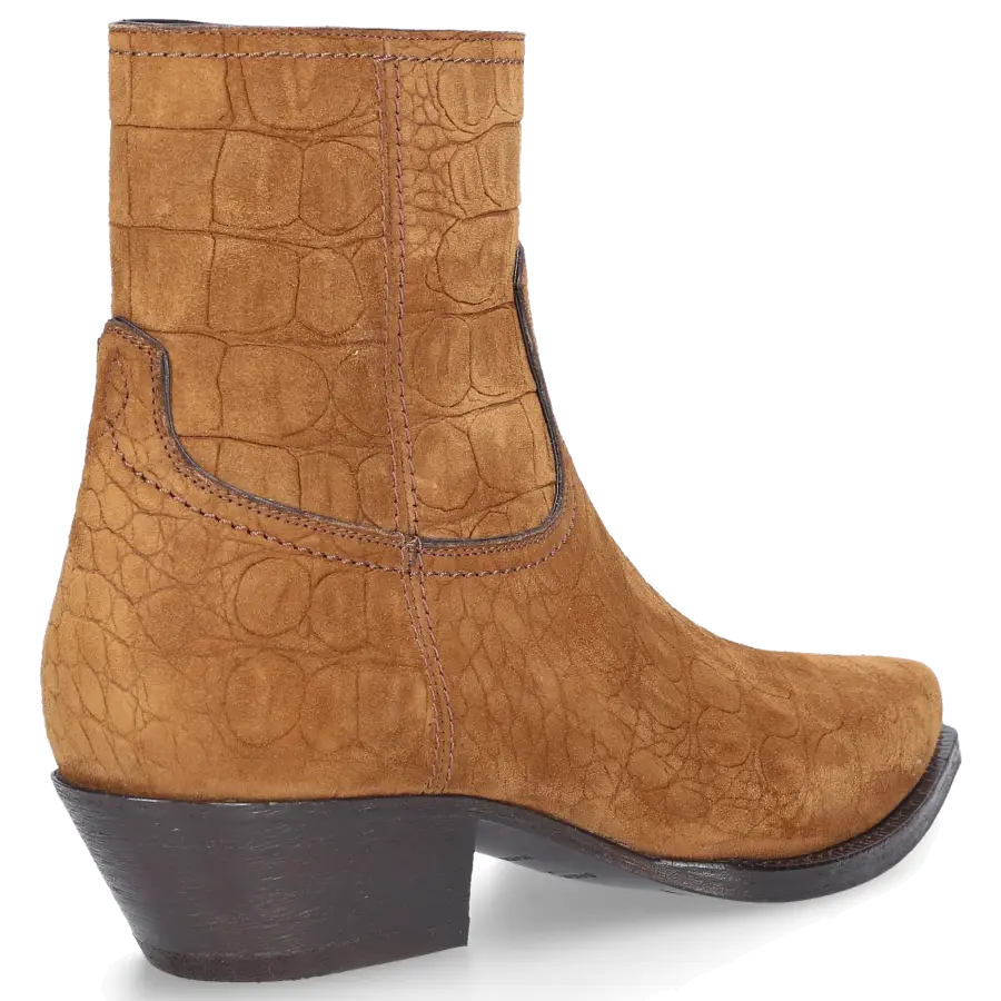 Saint Laurent - Stiefeletten LUKAS Nubukleder - beige