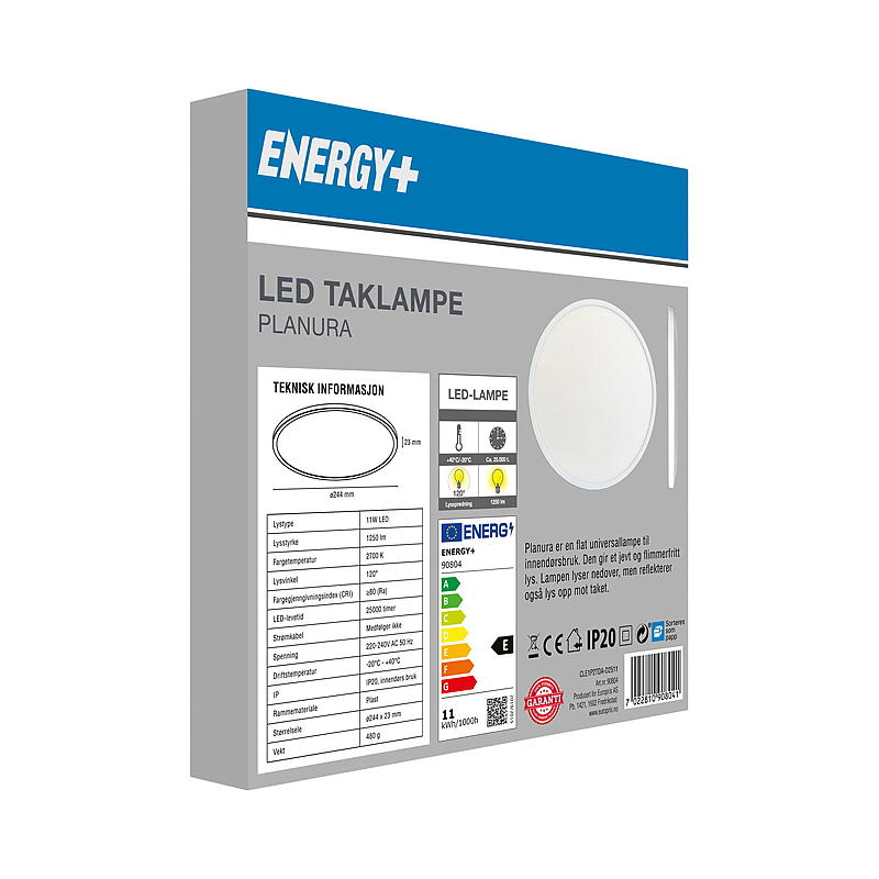 Energy Taklampe LED 24,5 cm Planura
