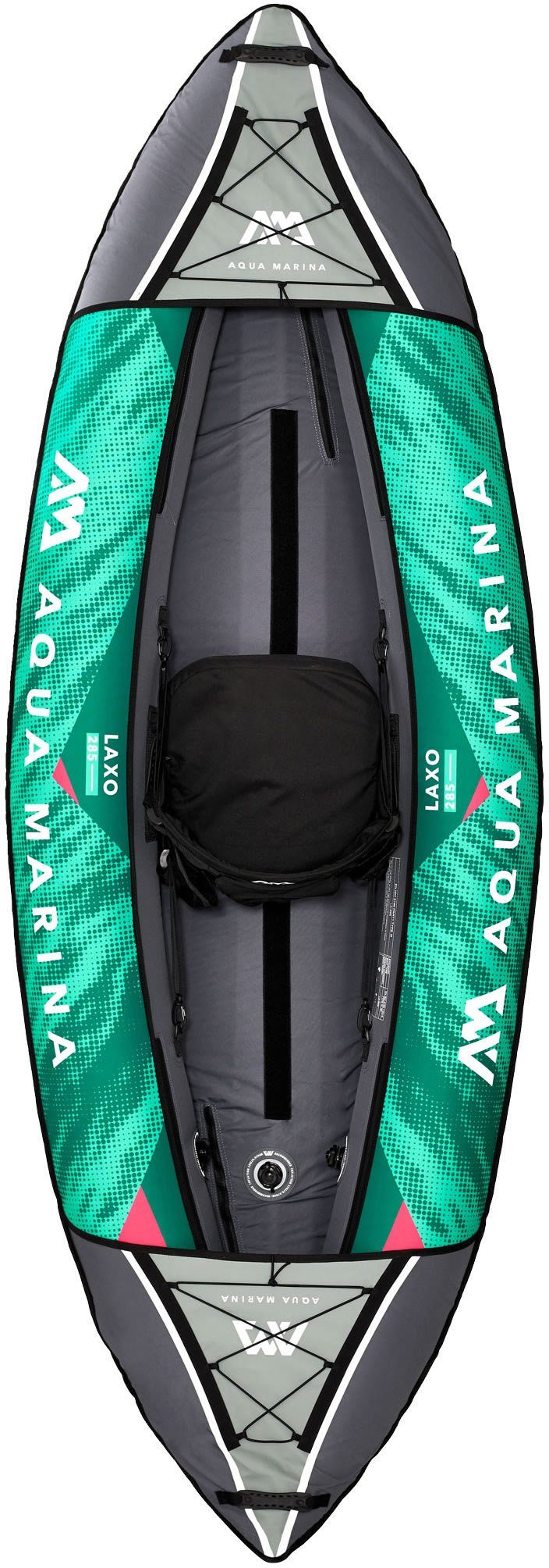 Aqua Marina Einerkajak, (Set, 6-St., mit einem Paddel), Komplett Set mit Tragerucksack und Fußpumpe
