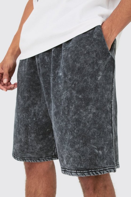 Jersey-Jorts mit Acid-Waschung