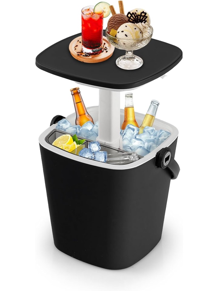 COSTWAY 3-in-1 Kühltisch Cool Bar in Schwarz günstig kaufen onesize