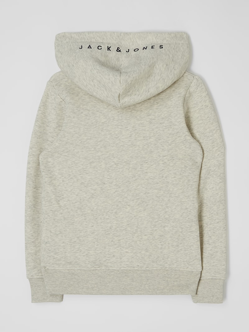 Hoodie mit Känguru-Tasche Modell 'Star' in offwhite meliert