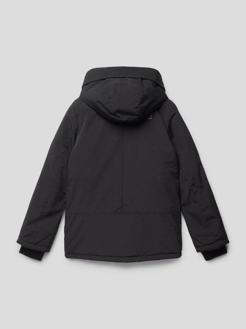 Jacke mit Label-Patch Modell 'Howman' in schwarz