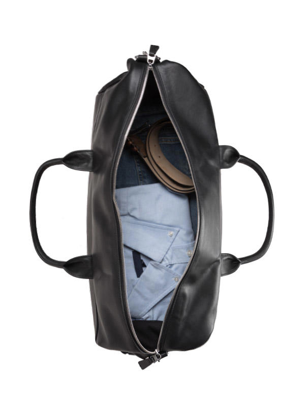 Marc O'Polo, Weekender Davis, Rindleder, schwarz