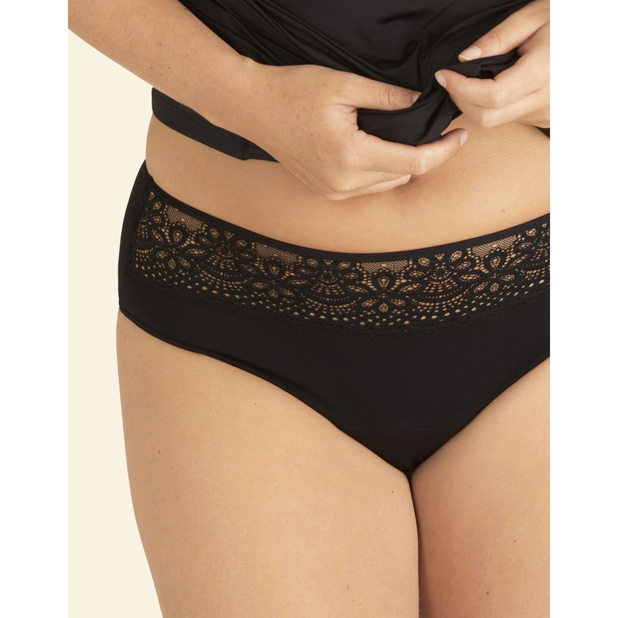 Culotte menstruelle ceinture dentelle
