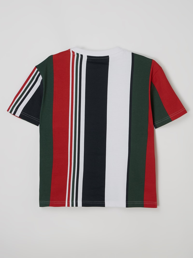 T-Shirt mit Streifenmuster in offwhite