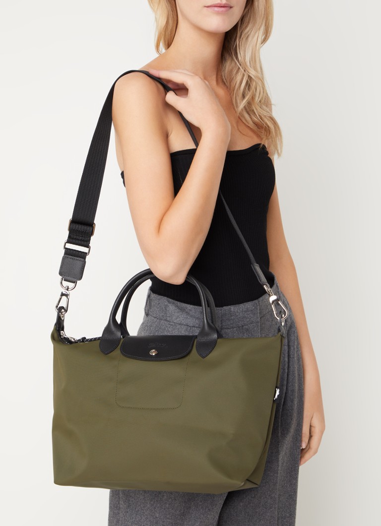 Longchamp Le Pliage Energy käsilaukku L nahkayksityiskohdilla