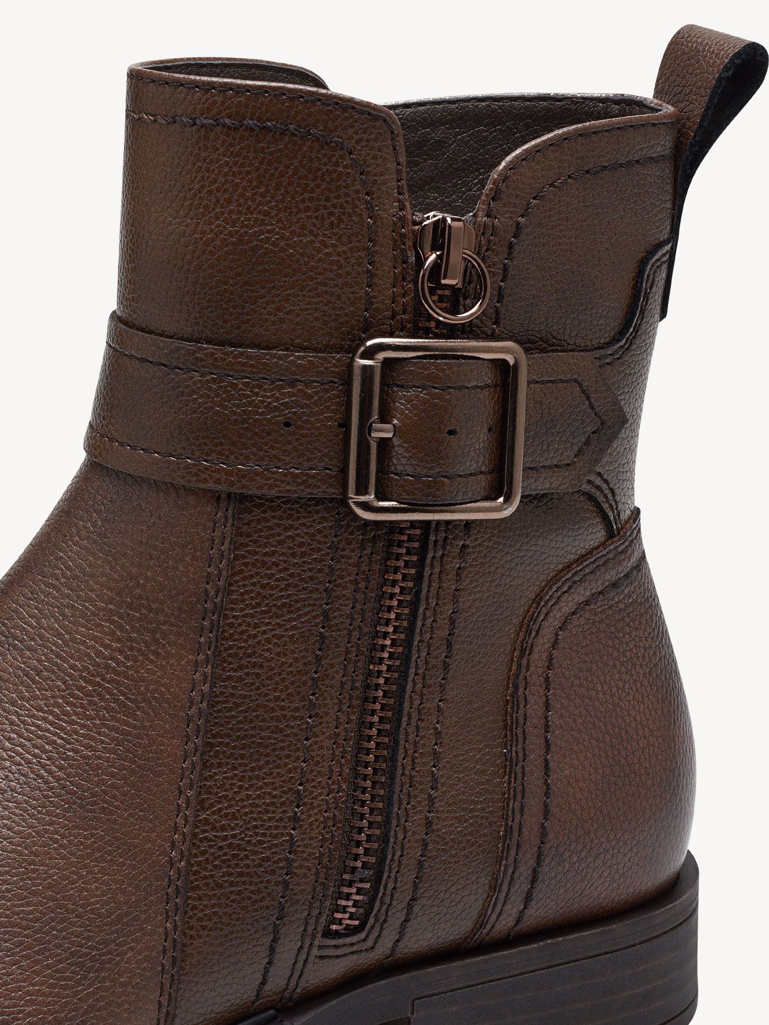Bottine en cuir - marron
