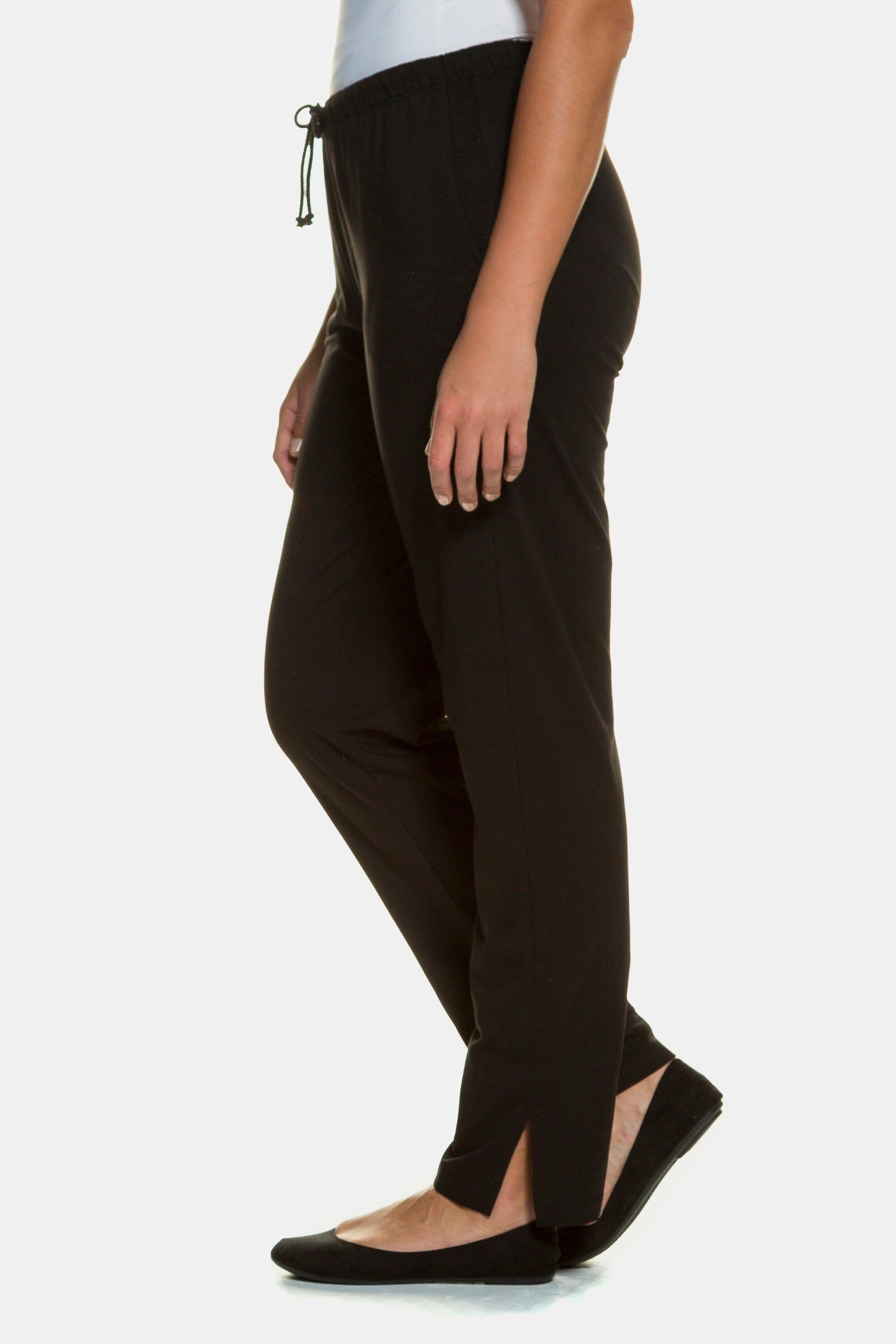 Ulla Popken Funktionshose Hose Slimfit Gummibund Seitenschlitze