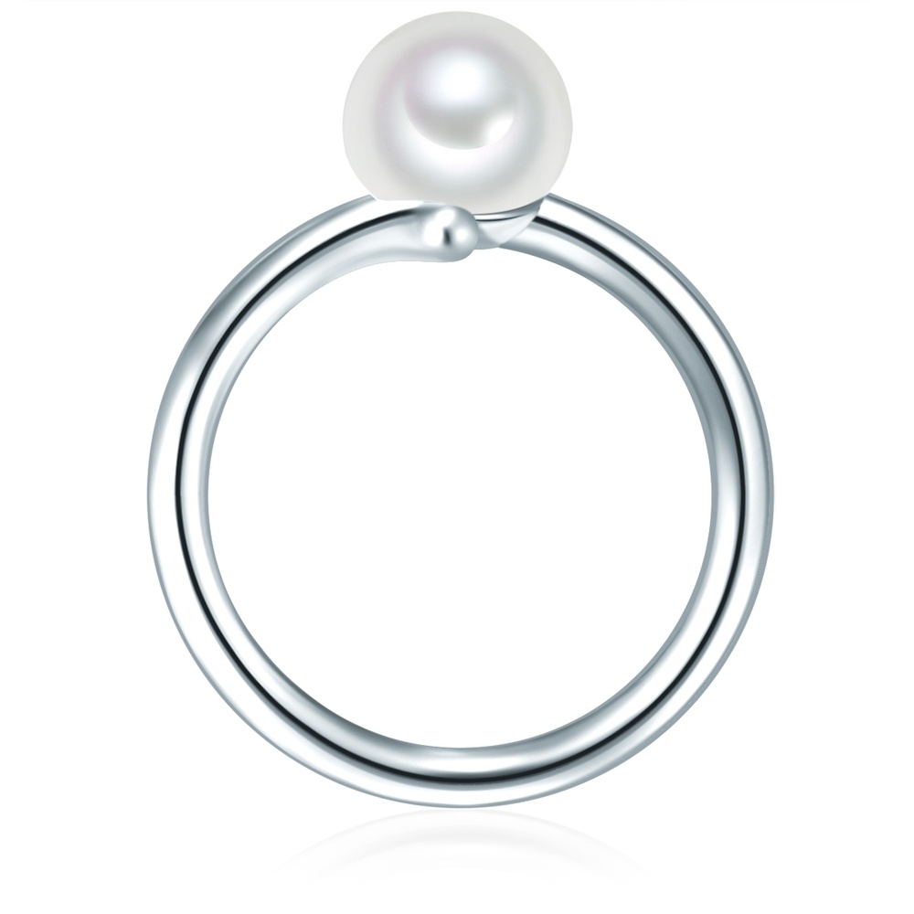 Valero Pearls Bague Argent sterling Perle de culture d'eau douce en Argent Bague