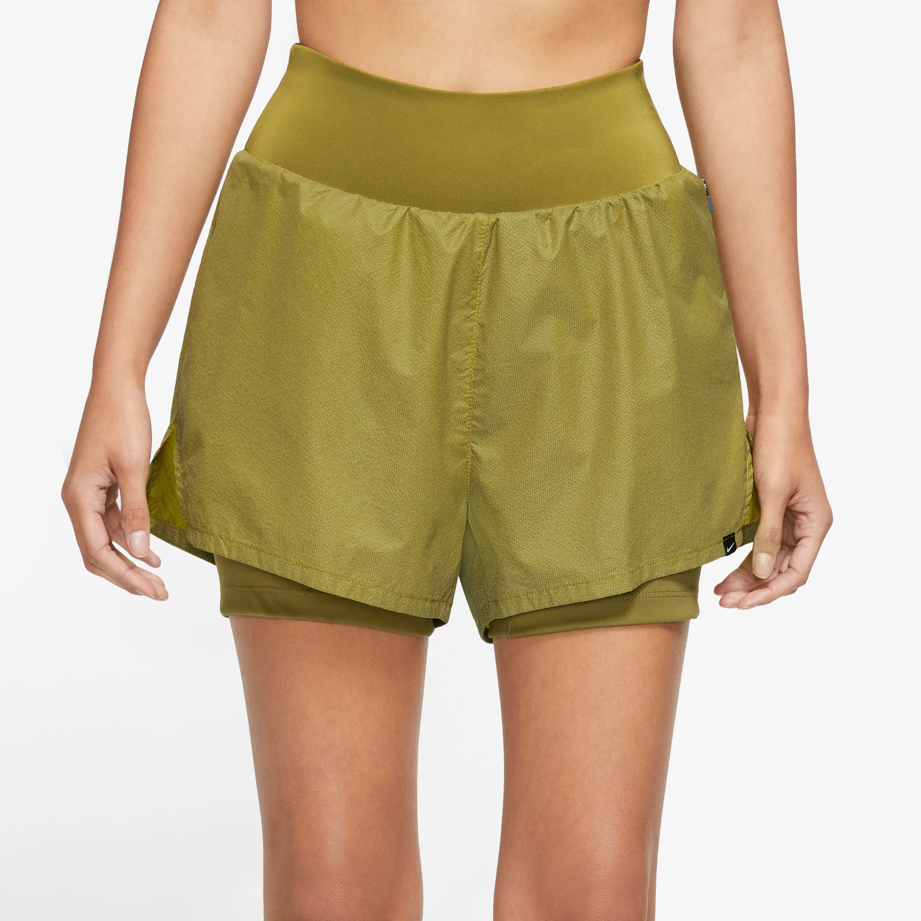 Dri-Fit Run Division Reflective Mid-Rise 3in Shorts Damen - Khaki