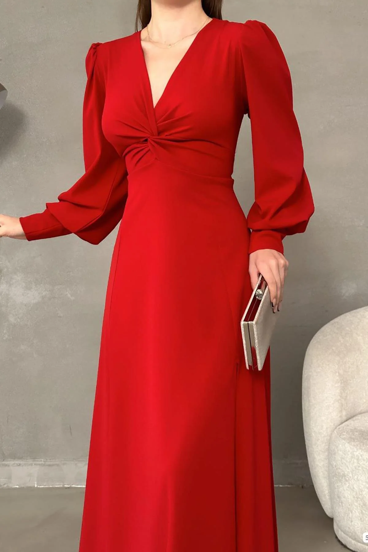 Deafox  Kleid - Rot - A-Linie