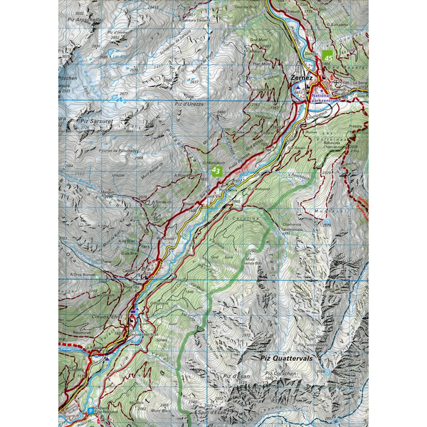 Nationalpark - Val Müstair 37 Wanderkarte 1:40 000 matt laminiert - Wanderkarte