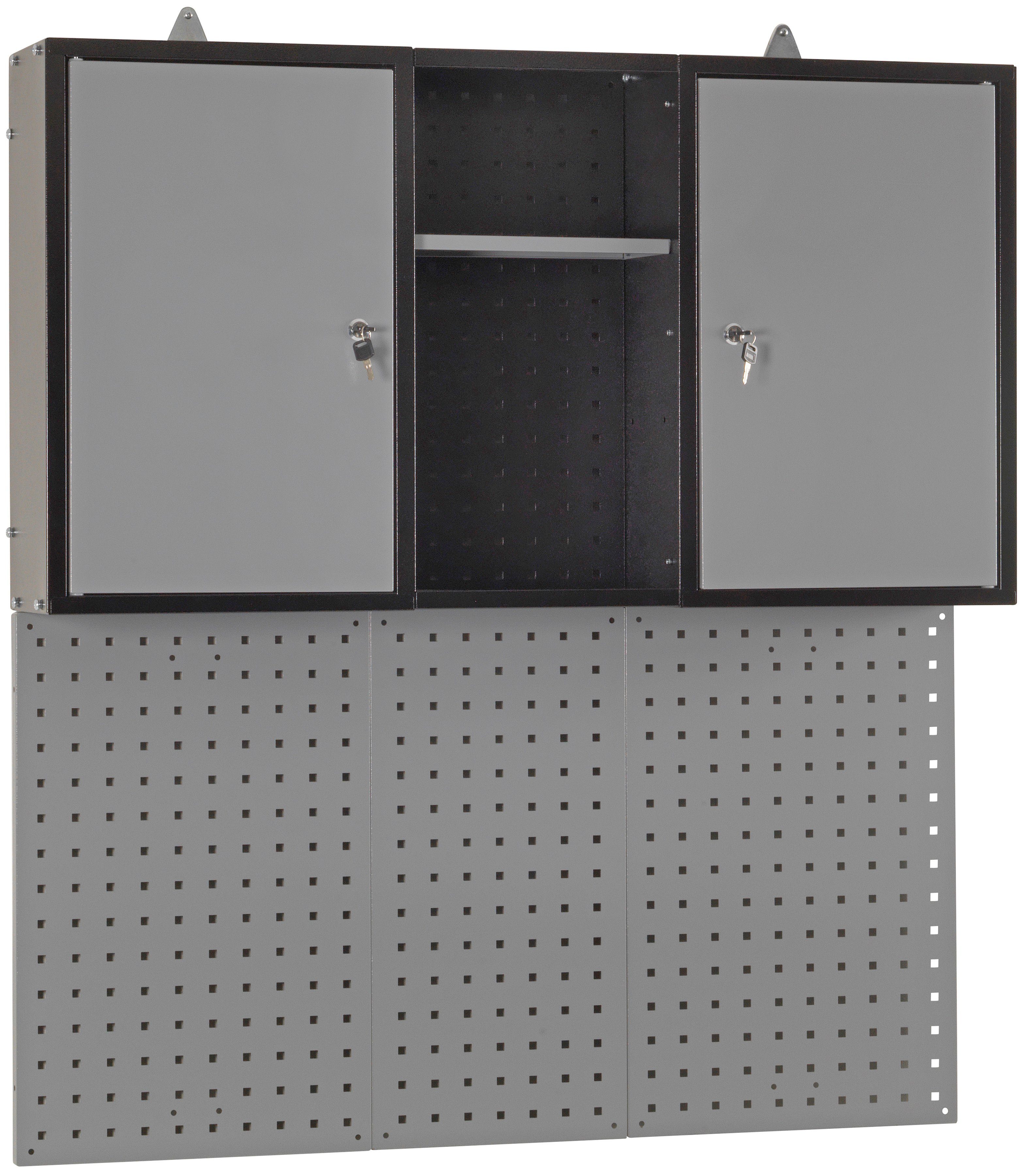 Profiwerk Werkzeugschrank Hängeschrank Süden Breite 110 cm, abschließbar, inkl. praktischer Lochwand