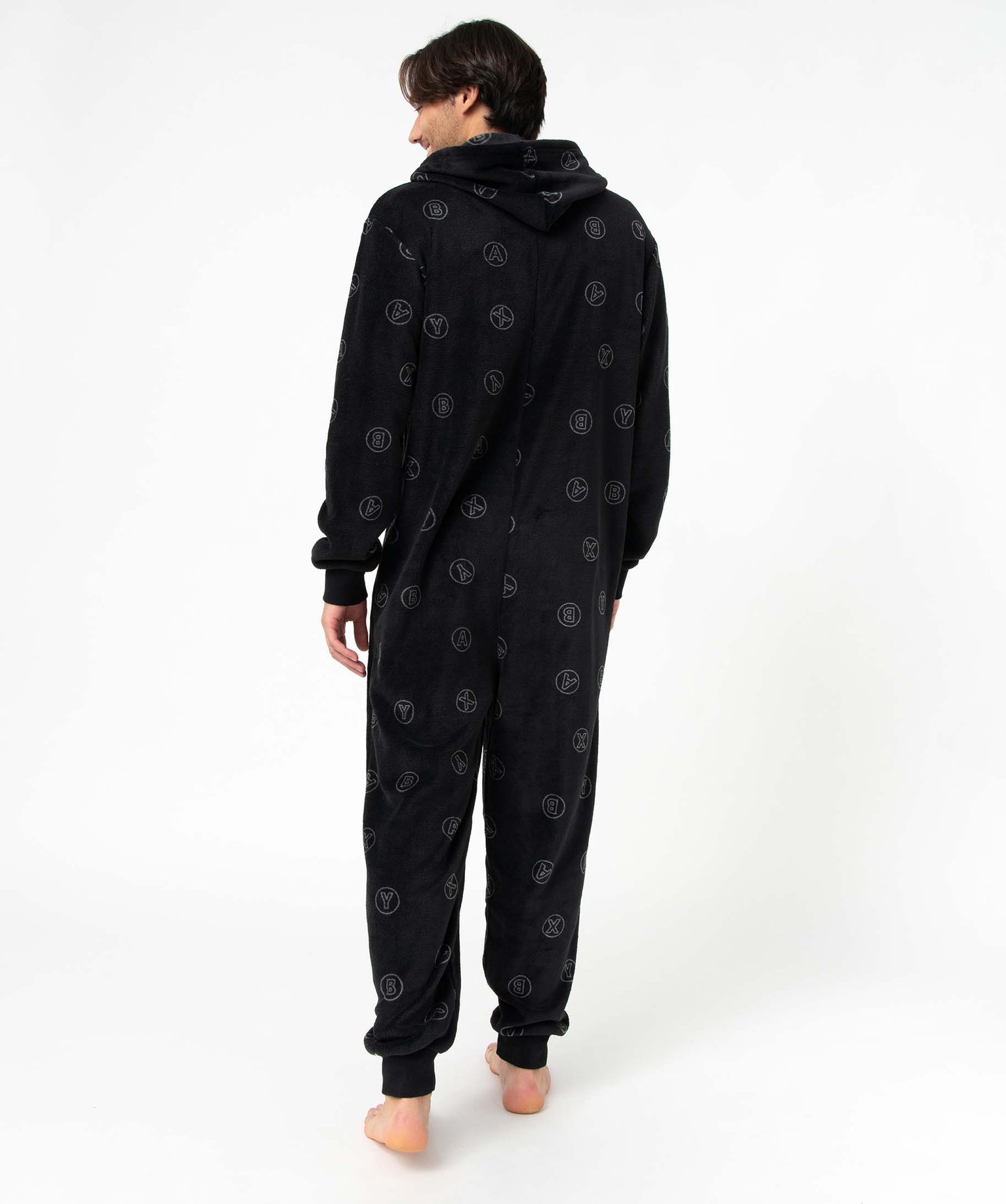Combinaison pyjama homme en velours imprimé – X-Box noir | GEMO