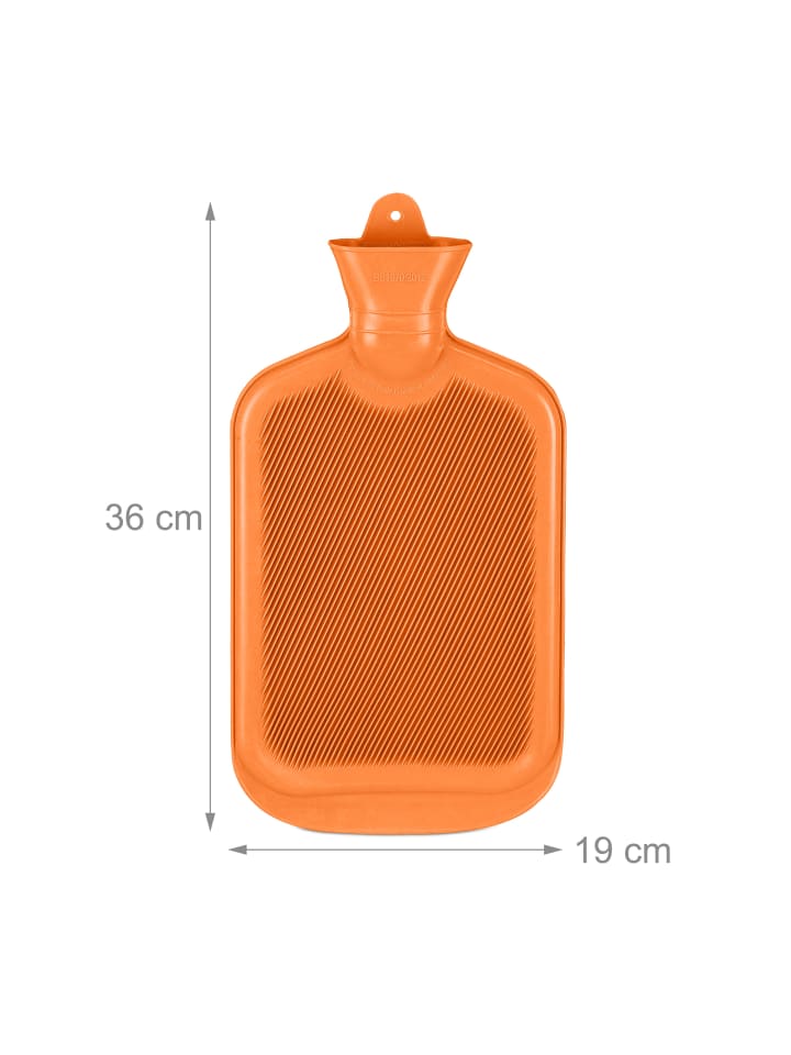 relaxdays Wärmflasche in Orange - 2 Liter günstig kaufen onesize