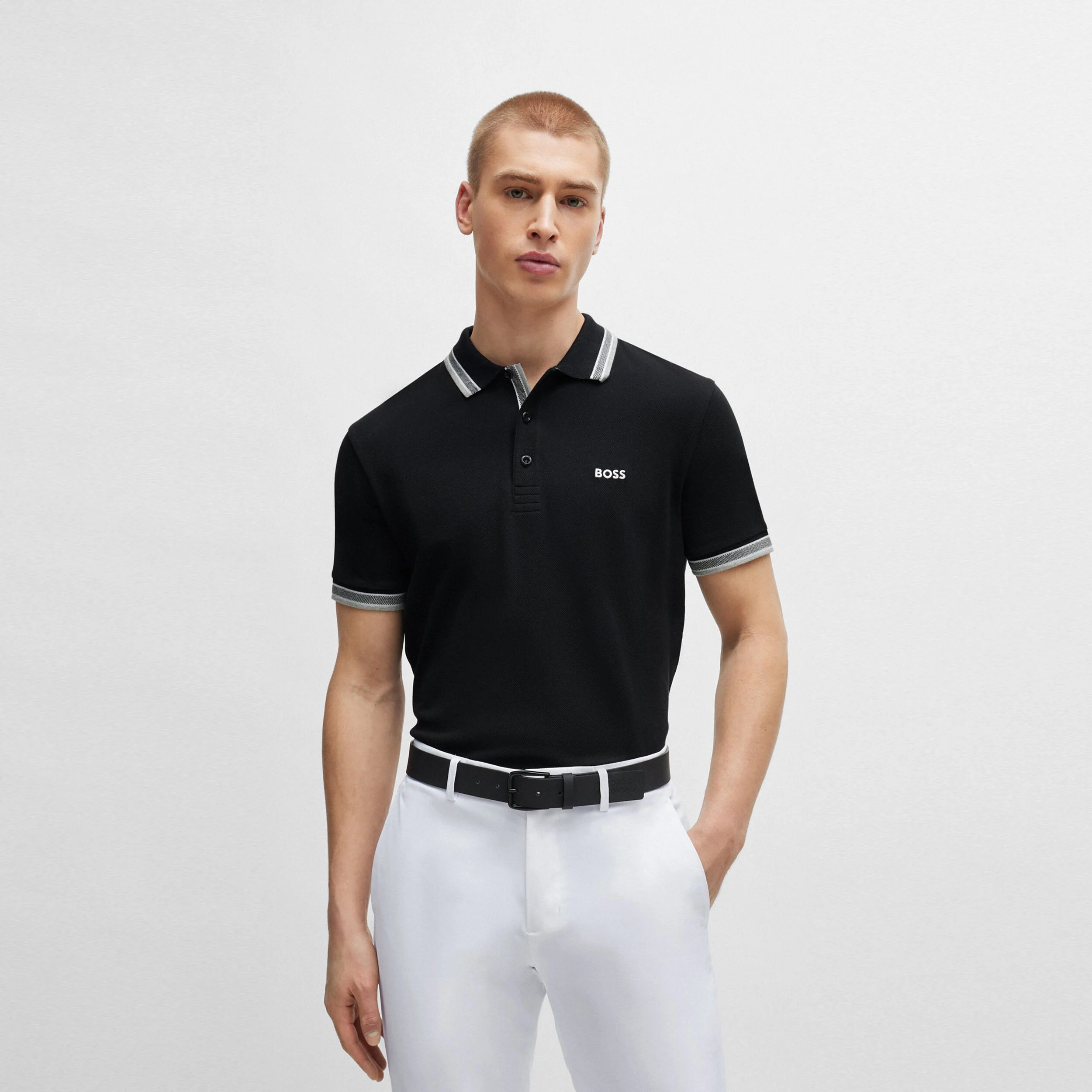 Paddy Polo Herren - Schwarz