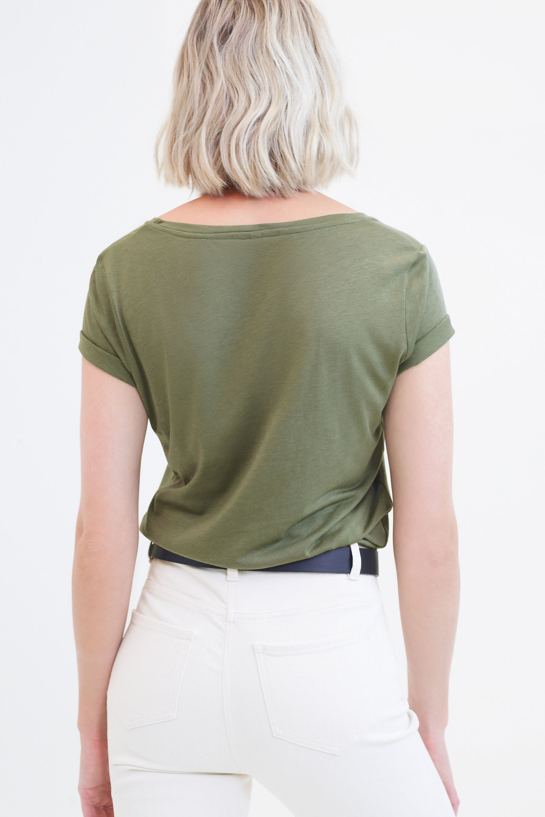 t-shirt nessa vert kaki femme
