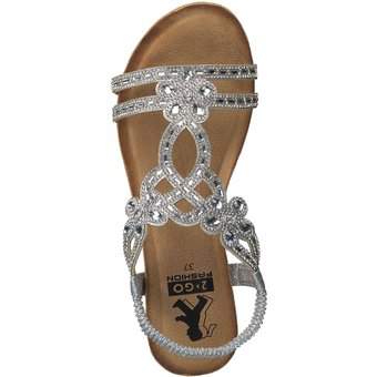 2Go Fashion Keilsandale in silber
