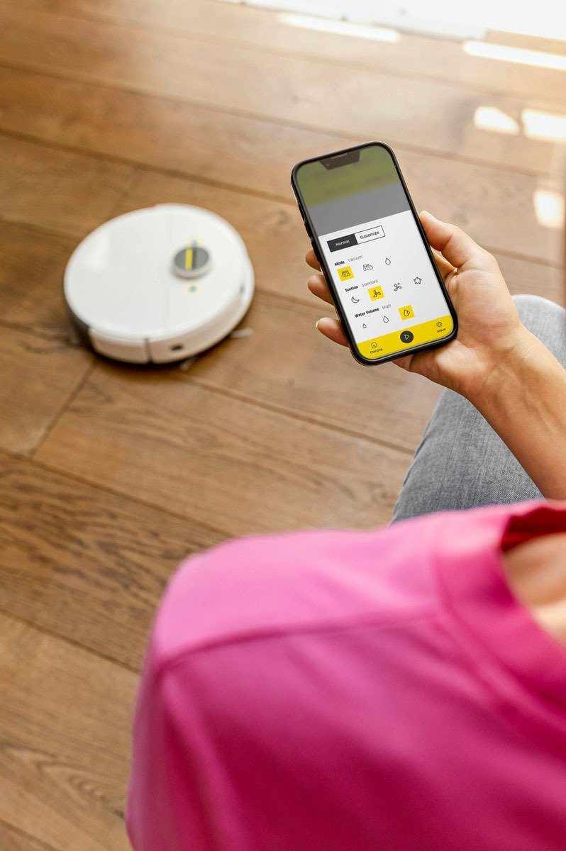 KÄRCHER Nass-Trocken-Saugroboter RCV 5, beutellos, App-Steuerung, mit Auto-Boost Funktion und Teppicherkennung