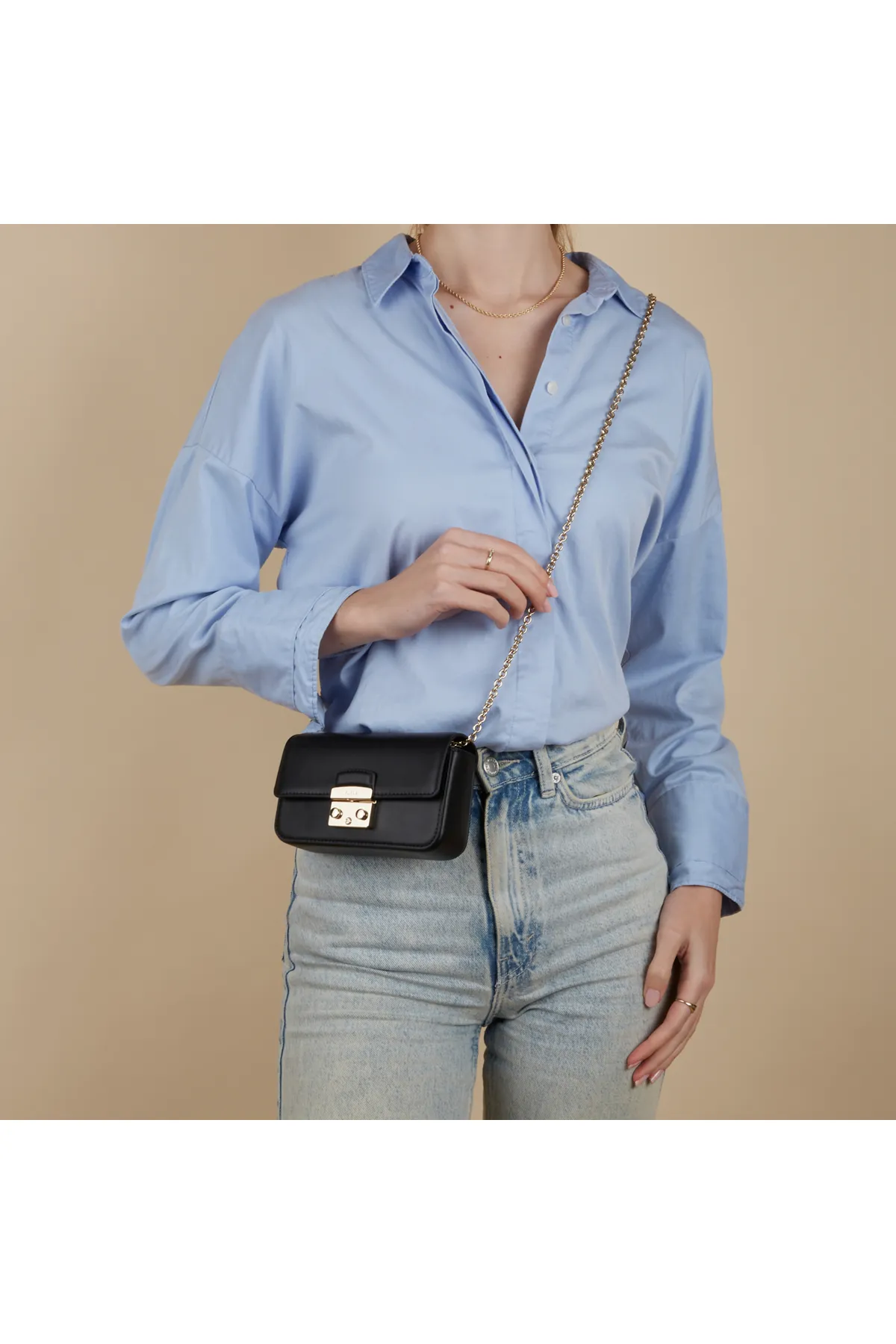 FURLA  Metropolis Damen Umhängetasche Schwarz We00446ax0733o6000
