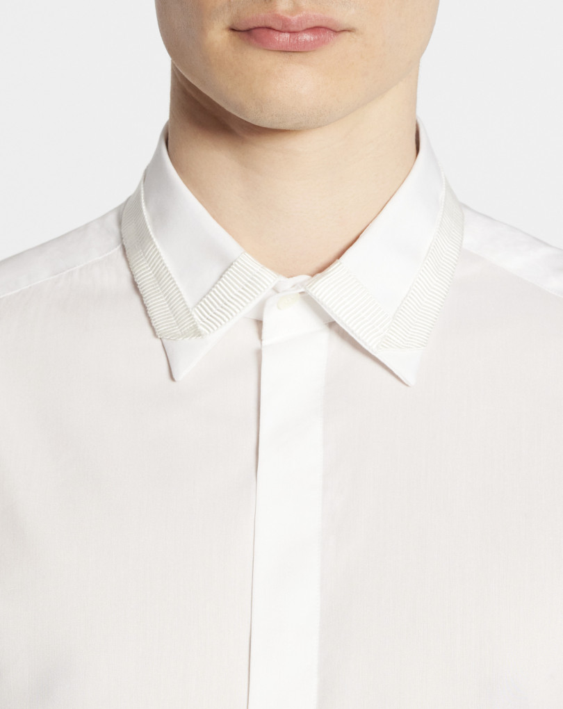 CHEMISE A DETAILS GROS GRAIN