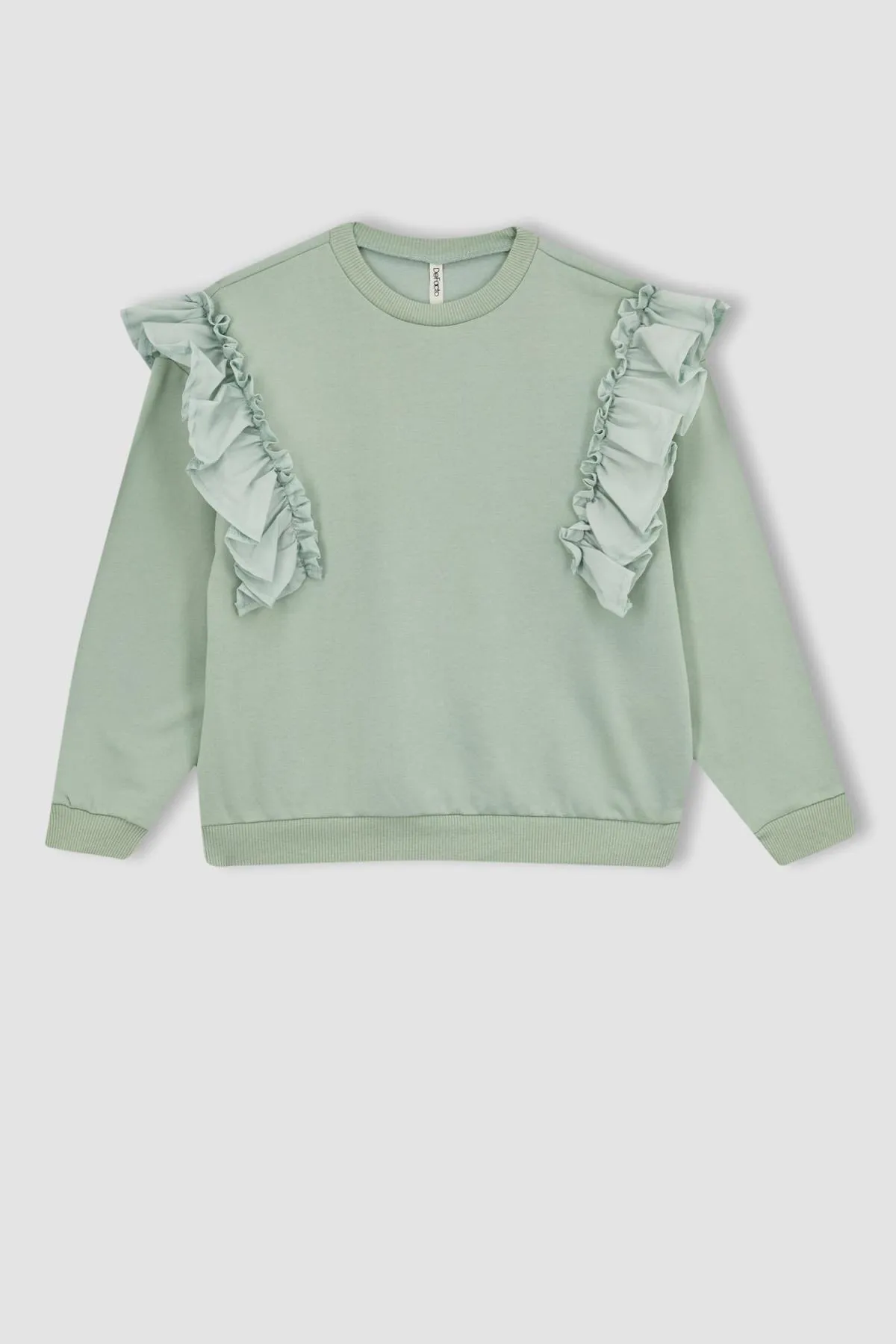 DeFacto  Weiches, flauschiges Mädchen-Sweatshirt mit Rundhalsausschnitt