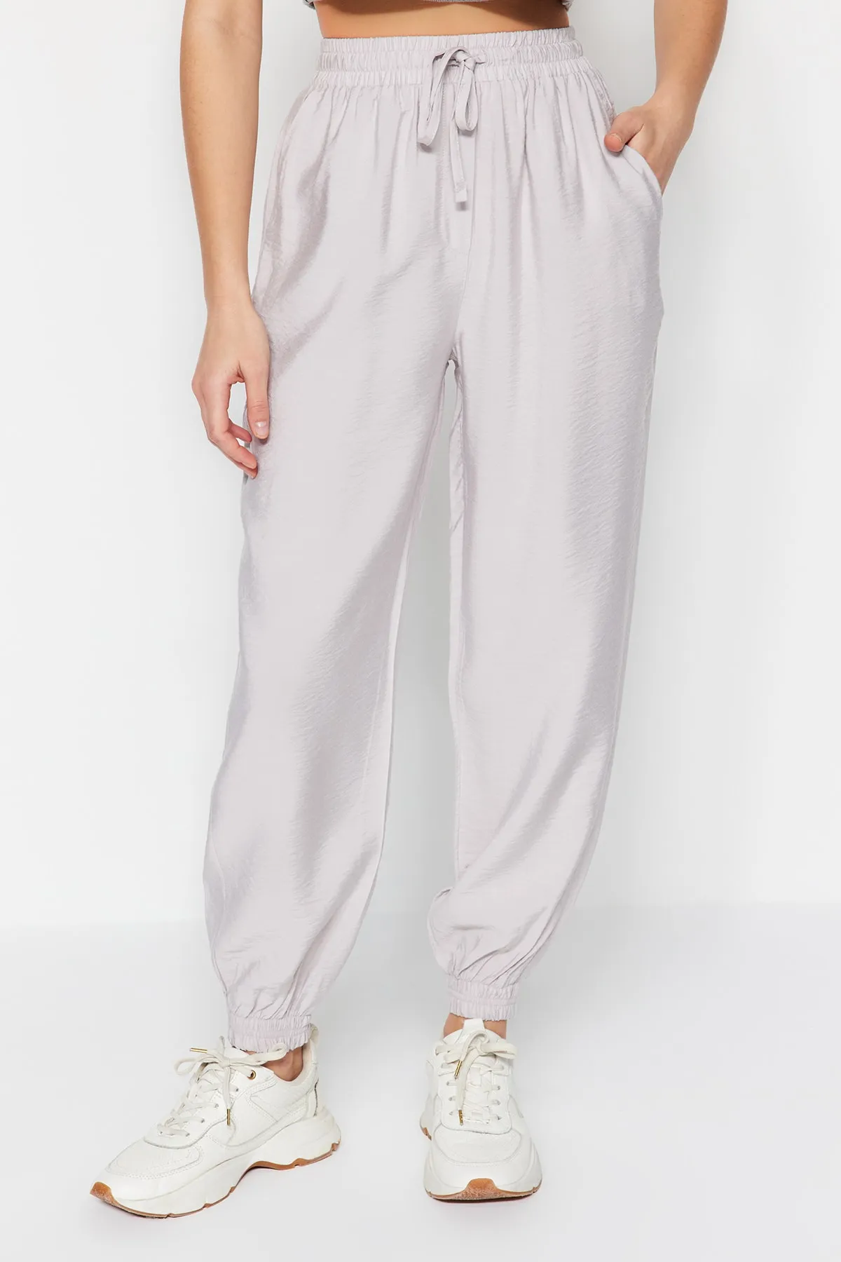Trendyol Collection  Graue Jogger-Webhose TWOSS20PL0129