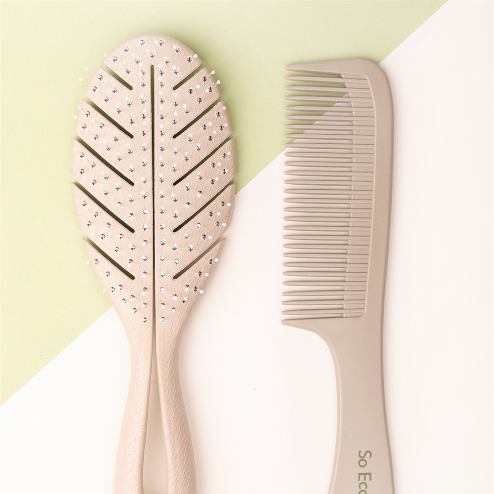 so eco Set de coiffure Brosse et Peigne Naturels Set de Coiffure