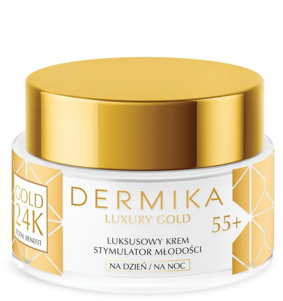 Dermika Luxury Gold 24k luksuzna krema za stimulaciju mladosti 55+ dan/noć