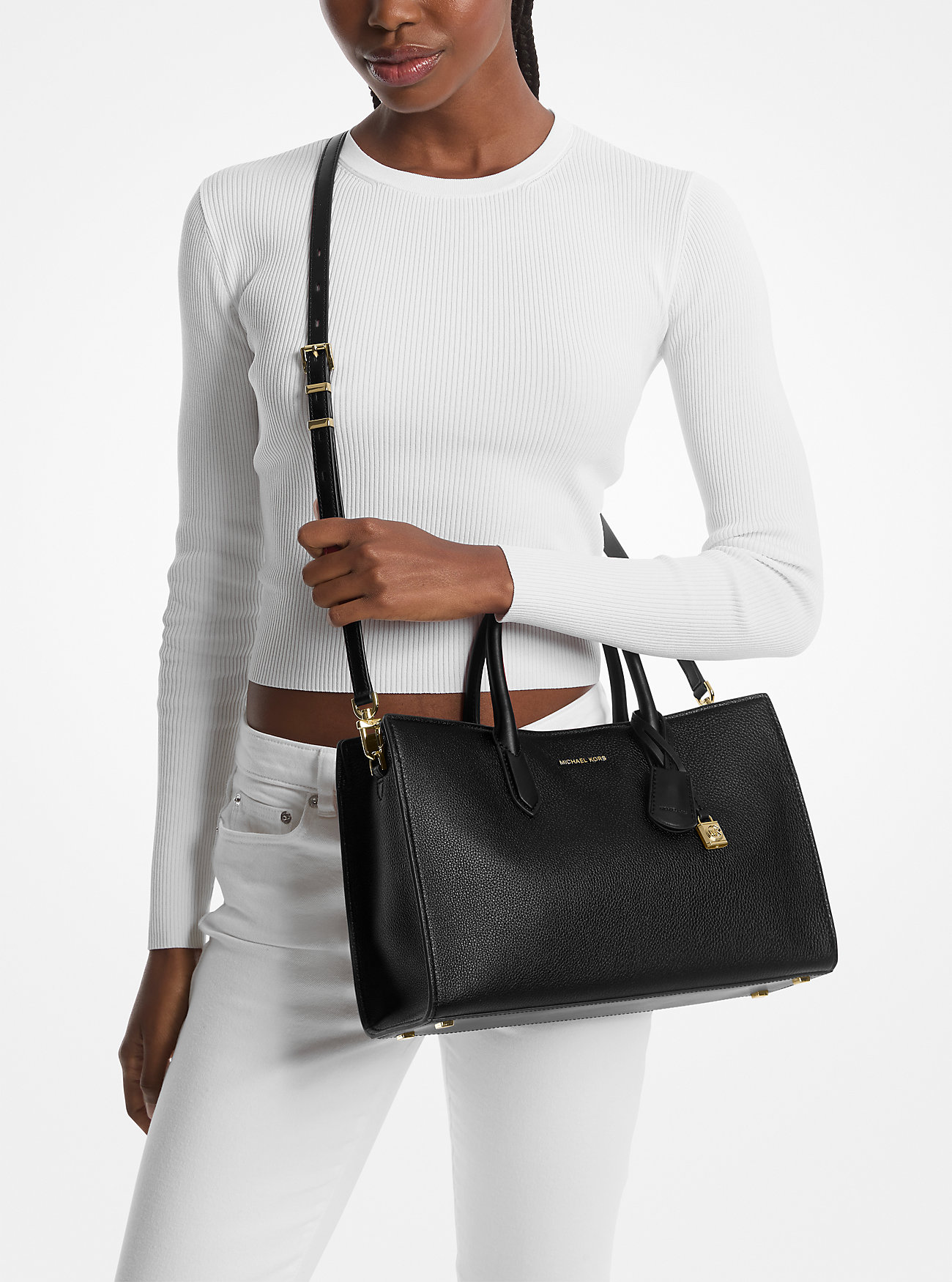 Scarlett Medium Skinnveske - SVART