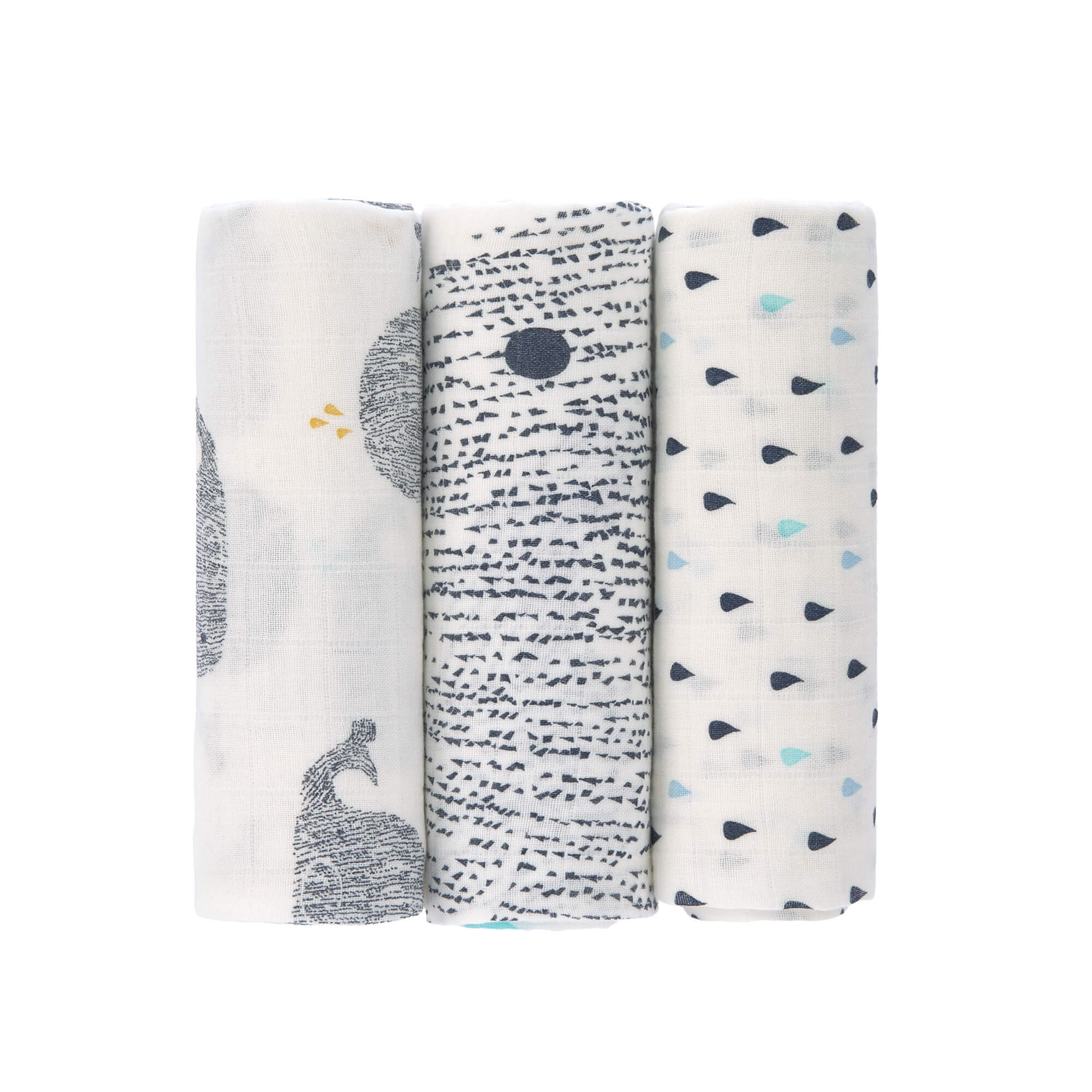 Mulltücher (3 Stk) - Heavenly Soft Swaddle L, Little Water Whale