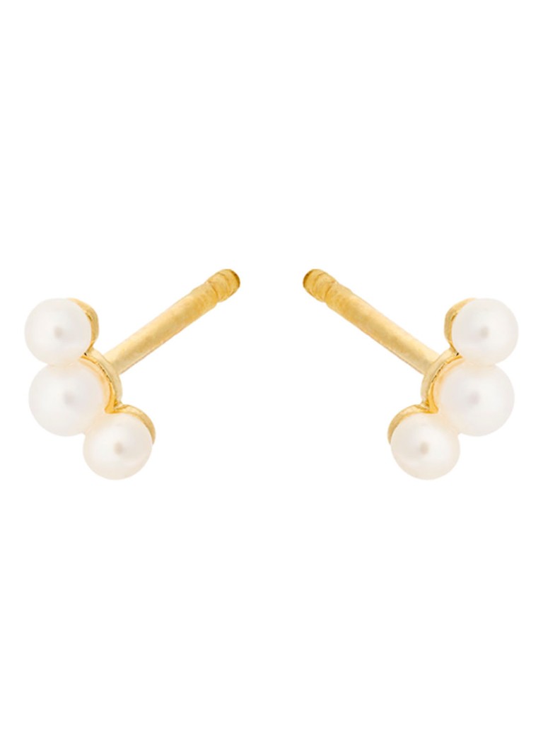 Boucles d'oreilles puces plaquées or Pernille Corydon Ocean Pearl