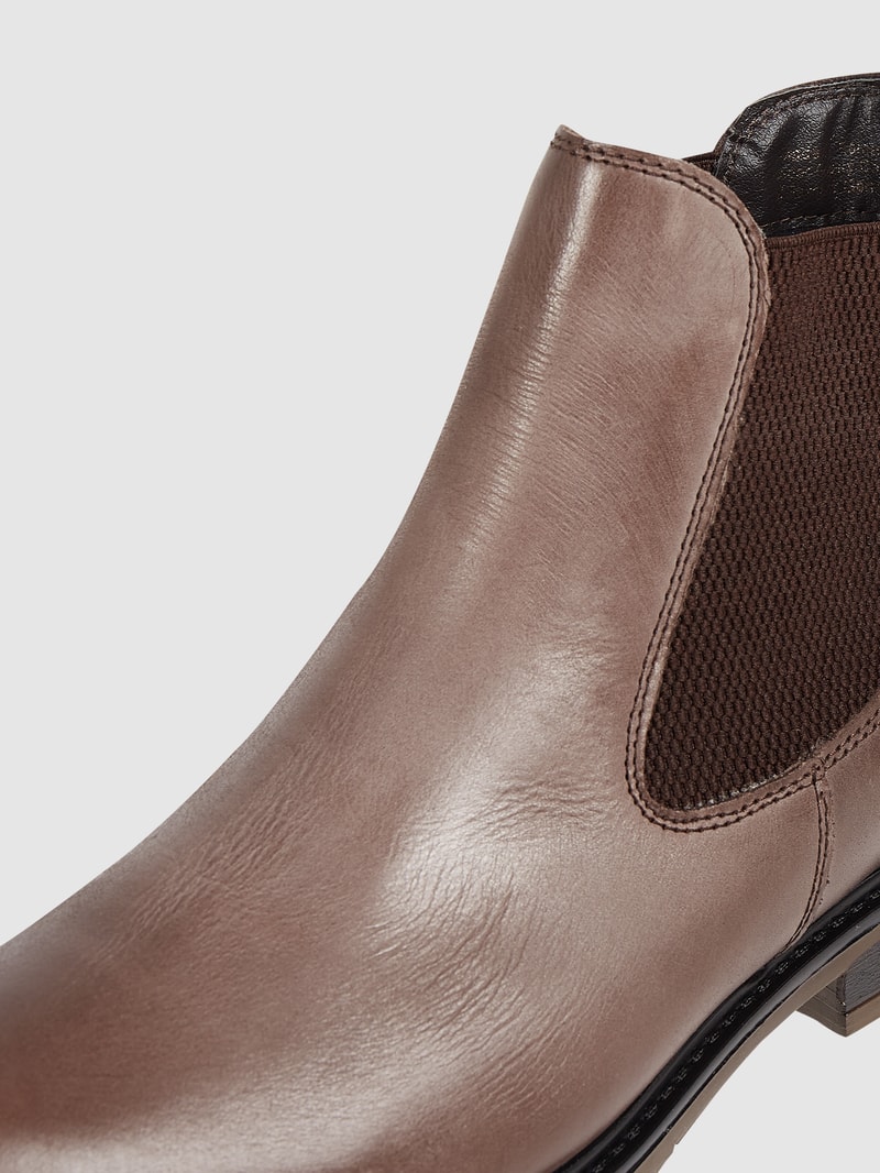 Chelsea Boots aus Leder in dunkelgrau